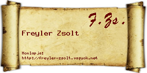 Freyler Zsolt névjegykártya